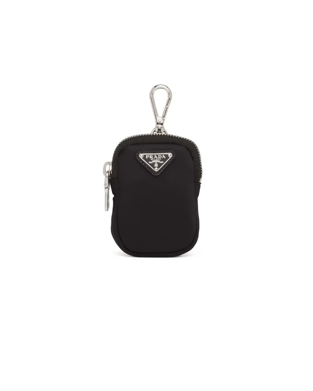 Prada Re-Nylon Mini Pouch with Keychain Black 1TT119